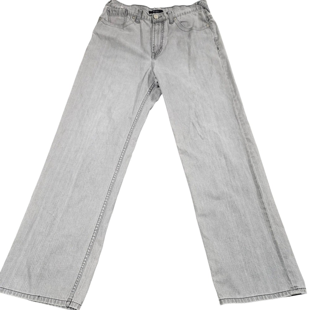 Sean John Jeans Mens 34 Charcoal Wash Straight Leg Baggy Denim Streetwear Y2K
